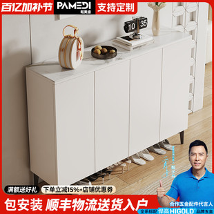 放门口外面 爆款 架分隔层柜子家用极简实木储物柜 柜2025新款 鞋