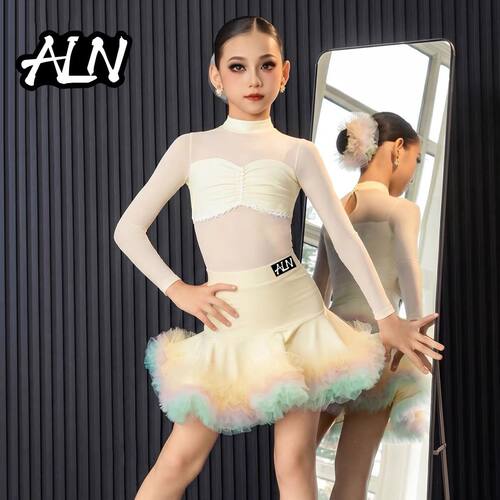 ALN艾琅纳拉丁舞服女童2026新款高级少儿专业舞蹈艺考演出练功服