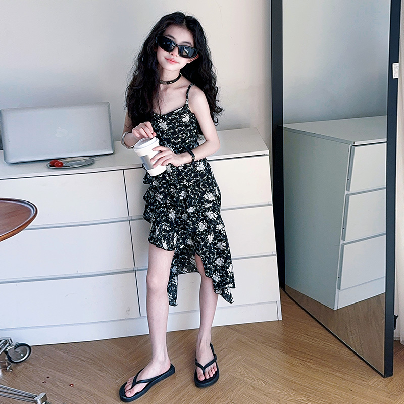 女大童碎花连衣裙百搭洋气潮流碎花裙夏新经典童装小众搭配舒适