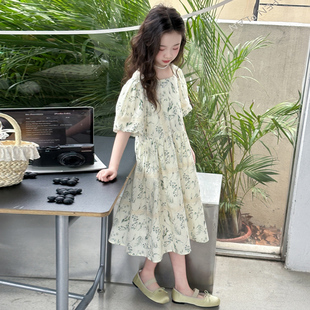 流行舒适 女童休闲连衣裙夏时髦超好看ins风女孩甜美潮童服饰夏季