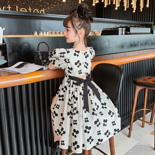 女生童装 少女碎花裙搭配潮宝百搭甜美潮范舒服女孩经典 舒适甜酷