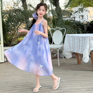 潮款 少女甜美连衣裙时尚 韩范夏季 潮服夏装 洋气仙气 女童小清新新款