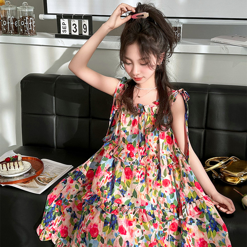 少女森系连衣裙夏超好看潮童时尚搭配服饰超仙女生2025经典韩版