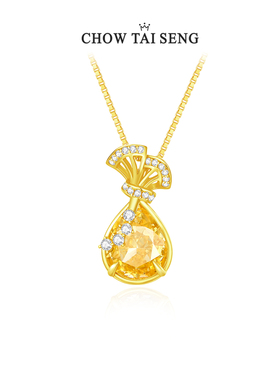 周大生福袋项链S925纯银女国风新中式高级感本命年锁骨链生日礼物