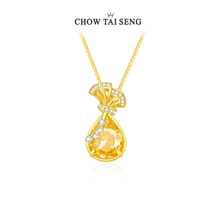 周大生福袋项链S925纯银女国风新中式高级感锁骨链生日礼物送女友