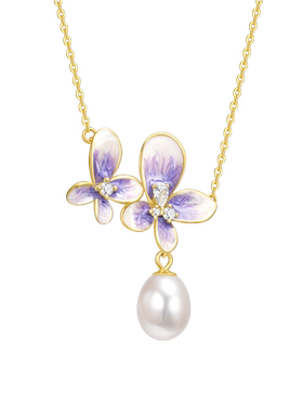 【生日礼物】周大生紫藤花项链