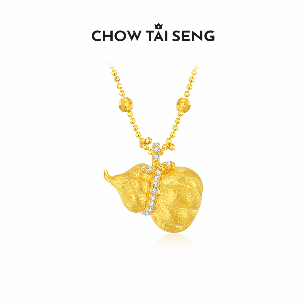 生日礼物周大生南瓜葫芦项链银