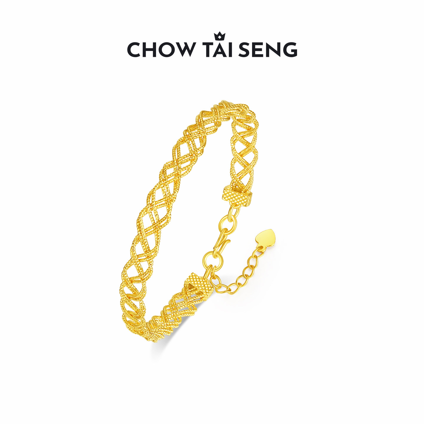 【周大生专场】潮尚几何手镯S990纯银女手链轻奢高级感礼物