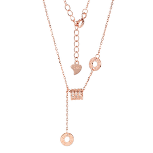 周大生小蛮腰项链女轻奢小众高级感S925纯银情人节生日礼物送女友