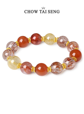 【圣诞礼物】周大生南红玛瑙手串