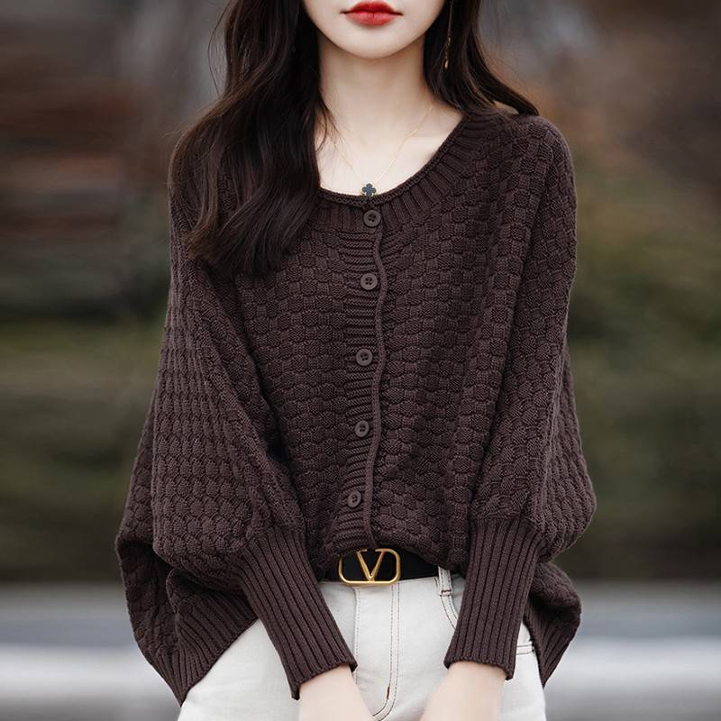 早秋宽松显瘦针织开衫外套女2025新款春秋外搭洋气大码女装上衣