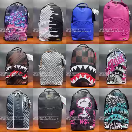 Sprayground Shark Mouth Authentic Trendy Brand Backpack for Men and Women, Directly Shipped from Domestic Store