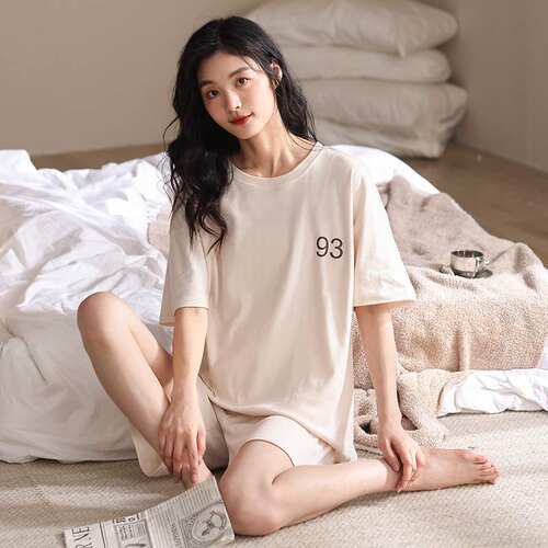 2025新款莫代尔女夏季薄款短袖短裤代发可外穿