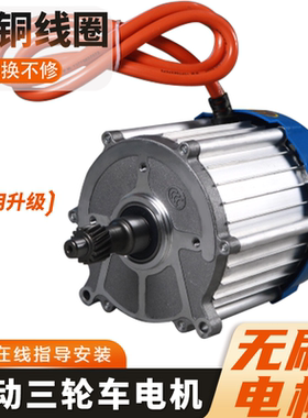 电动三轮车电机纯铜老年代步车永磁同步无刷电机48v60v1200w1500w