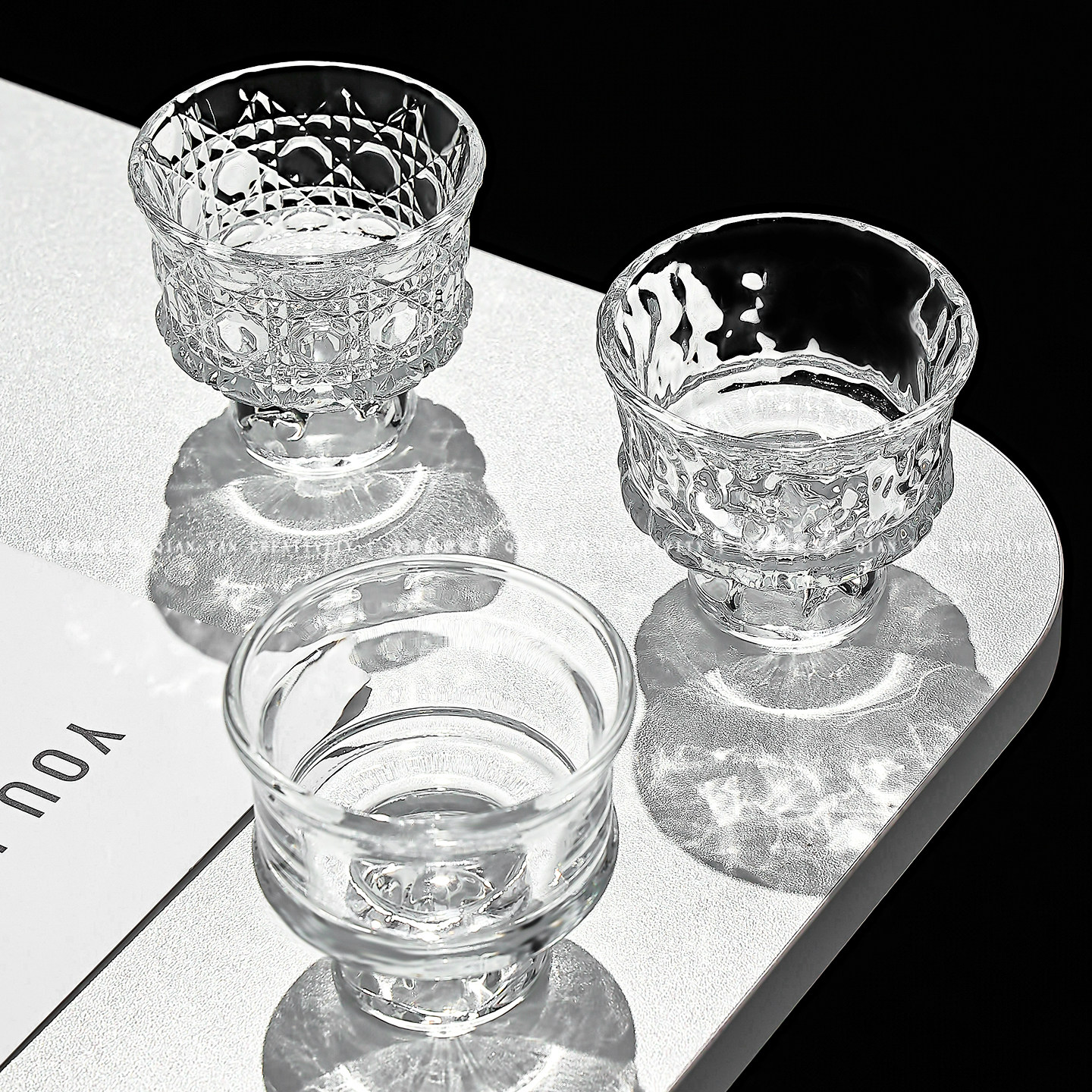 高颜值玻璃白酒杯一两轻奢高档家用高级感精致小酒杯一口杯1两装