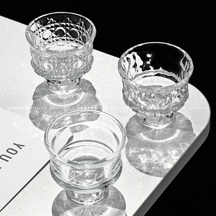 高颜值玻璃白酒杯一两轻奢高档家用高级感精致小酒杯一口杯1两装