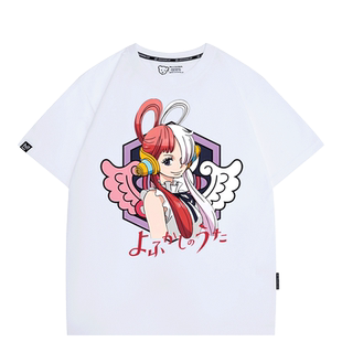 海贼王red联名短袖t恤二次元痛衣服红发歌姬乌塔周边纯棉宽松半袖