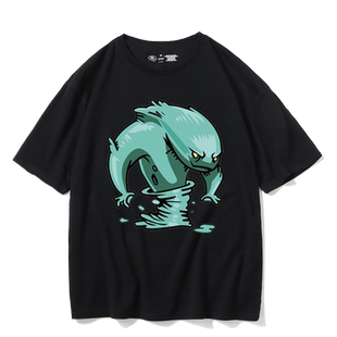 DOTA2刀塔潮汐猎人矮人直升机人马斧王刚背兽短袖T恤男女纯棉衣服