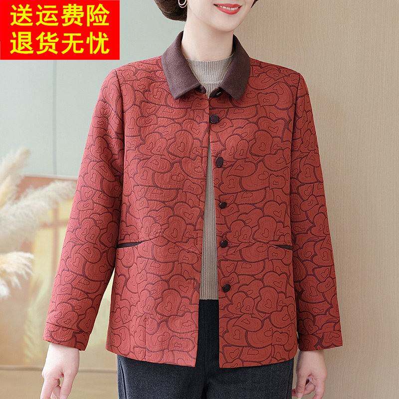 高贵胖妈妈秋装休闲衬衣2025新款时尚衬衫中老年女春秋洋气薄外套