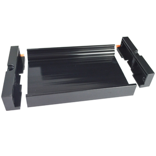 PCB模组架50MM黑色DIN导轨安装线路板底座裁任意长度PCB长34-56mm