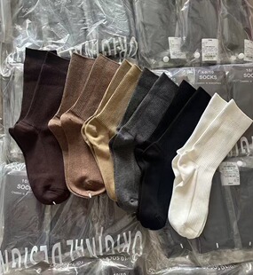 净版 新款 短袜女纯色简约百搭休闲学院风袜子 2025年秋季 诗歌兰同款