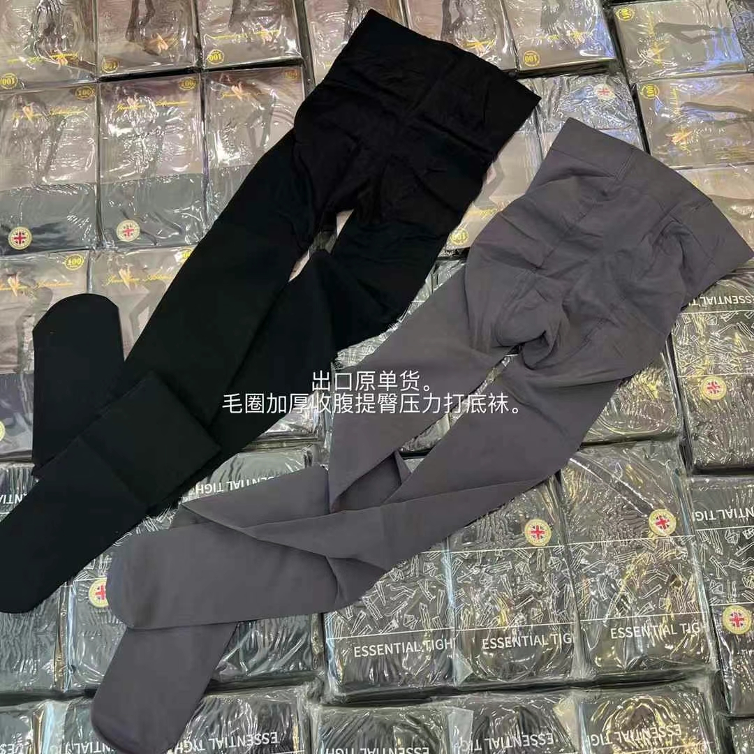 2025年秋季新款腰头毛圈加厚收腹提臀压力打底袜女哑光显瘦连裤袜