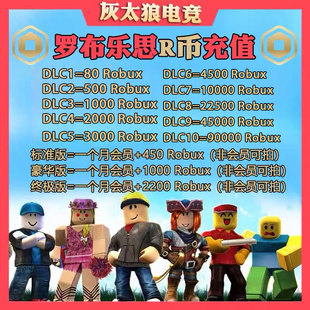 Roblox罗布乐思羅布洛思 R币点数充值 会员订阅代充国际服roblox