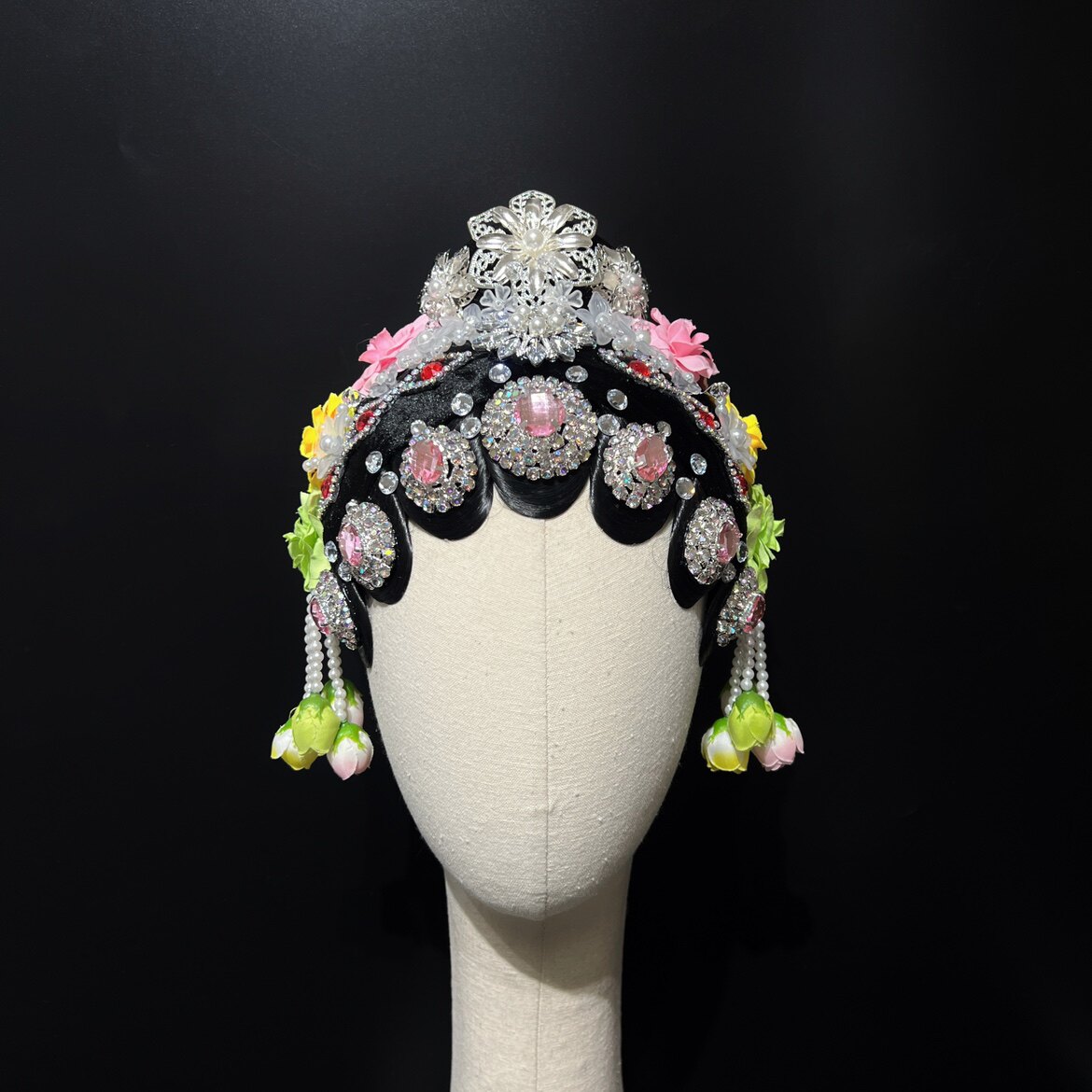 桃李杯剧目春闺梦独舞艺考戏曲花旦京剧头饰民族舞蹈舞台表演头套