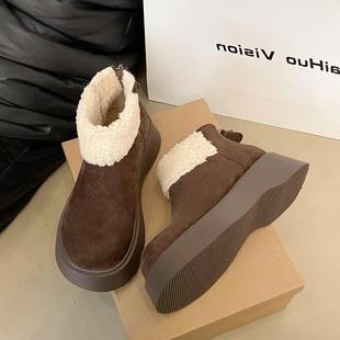 棉鞋 防冬休闲百搭加加厚滑保暖季 女 2205绒新款 厚底增高雪地靴女款