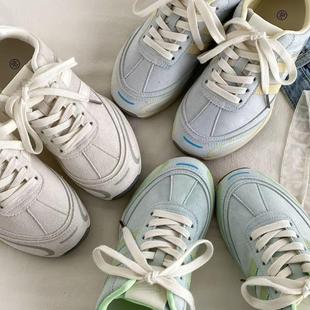 运动德休闲鞋 小众厚底百搭生跑步鞋 训新学款 低帮小白子女2025秋季