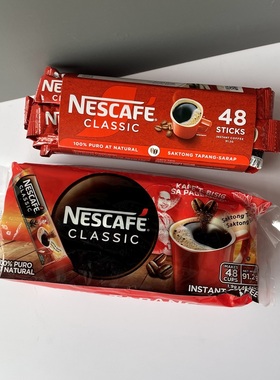 菲律宾进口NESCAFE雀巢经典特浓黑咖啡速溶咖啡CLASSIC1.9g48条