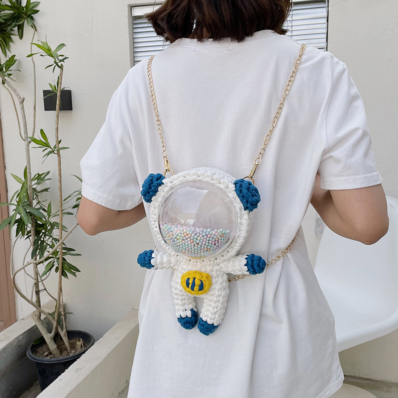 手工编织包包毛线宇航