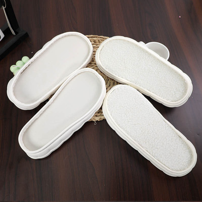 云朵鞋底羊羔绒手工毛线