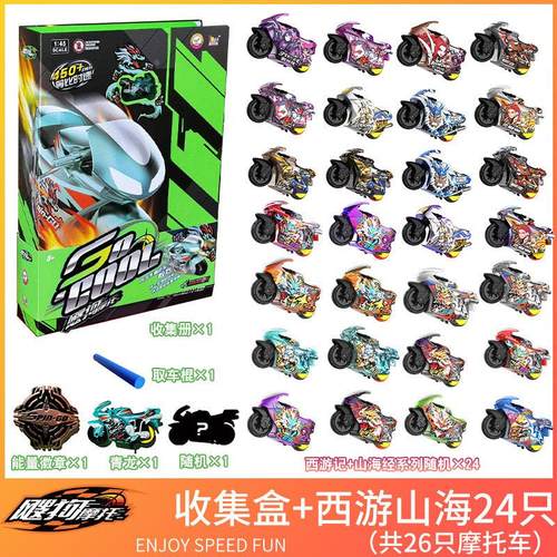 搜狗飕狗摩托车socool飕库收集书玩具儿童赛车全套装2025新款神威