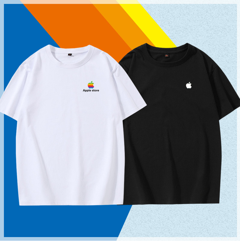 苹果手机体验店短袖t恤专卖店夏季工装工作服定制活动服装果粉