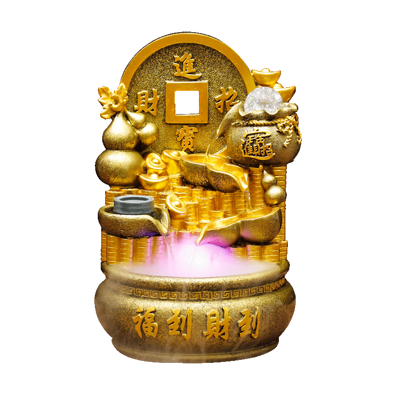 流水招财开业礼物摆件工艺品礼品假山喷泉循环水时来运转风生水起