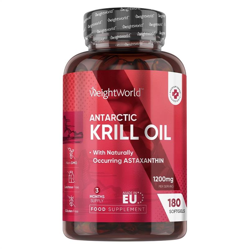 现德国omega 3高含量1200mg南极磷虾油 EPA/DHA 胆碱 虾青素180粒