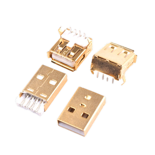 USB接口母座公头母头接头插座插口A型A母A公贴片直插侧插弯针直针