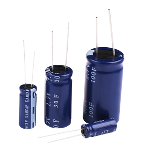 法拉电容 2.7V 1F 3.3F 10F 30F 100F R型 双层/超级电容器