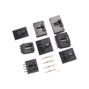 杜邦壳带锁扣MX2.54mm胶壳/弯脚/直针座2P3P4P5P6P端子飞机头带扣