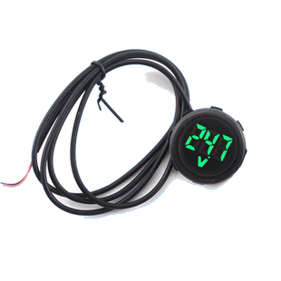 DC4-100V直流数字电压表头LED数显圆形两线防水电压表带反接保护