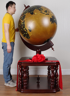 大型实木地球仪装饰品落地店开业礼品办公室乔迁礼品开业典礼礼品
