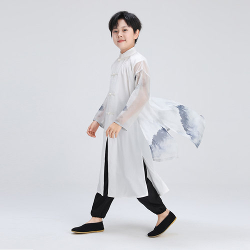男童汉服民族改良唐装水墨武术服
