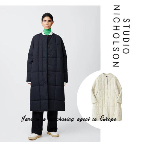 国现 香港 Studio Nicholson  白百何同款长款单排扣棉服
