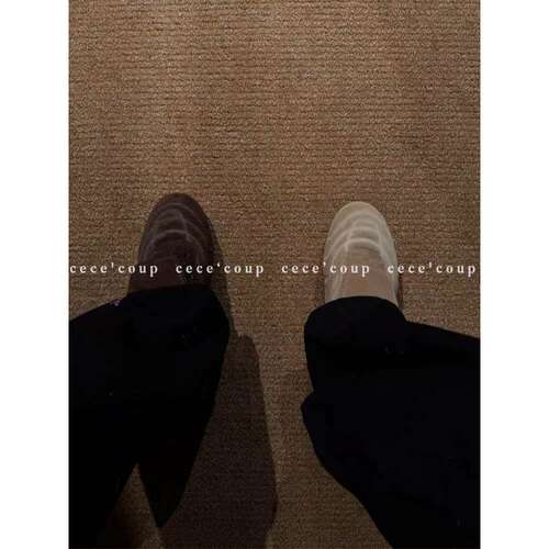 26FW复古麂皮翻盖德训鞋女