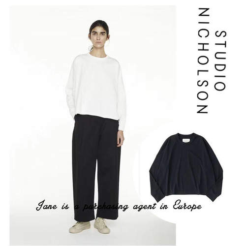 国现 英国 Studio Nicholson 22早秋经典圆领长袖休闲百搭T恤