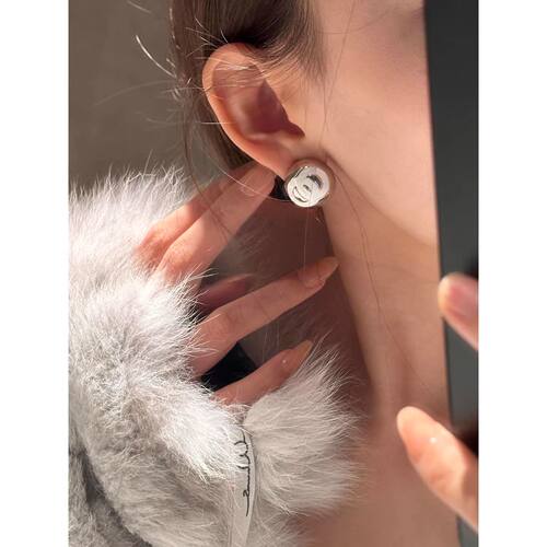 26s新款半球圆球字母耳钉耳环女