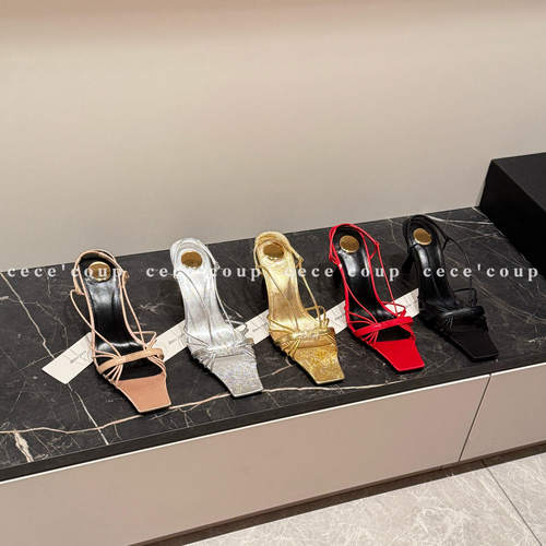 26FW极简细带方头一字扣带凉鞋