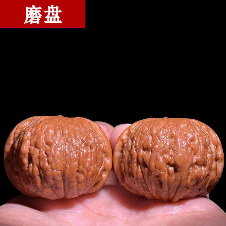 文玩古玩核桃闷尖磨盘狮子头特大手把玩野外生四座楼官帽精选品