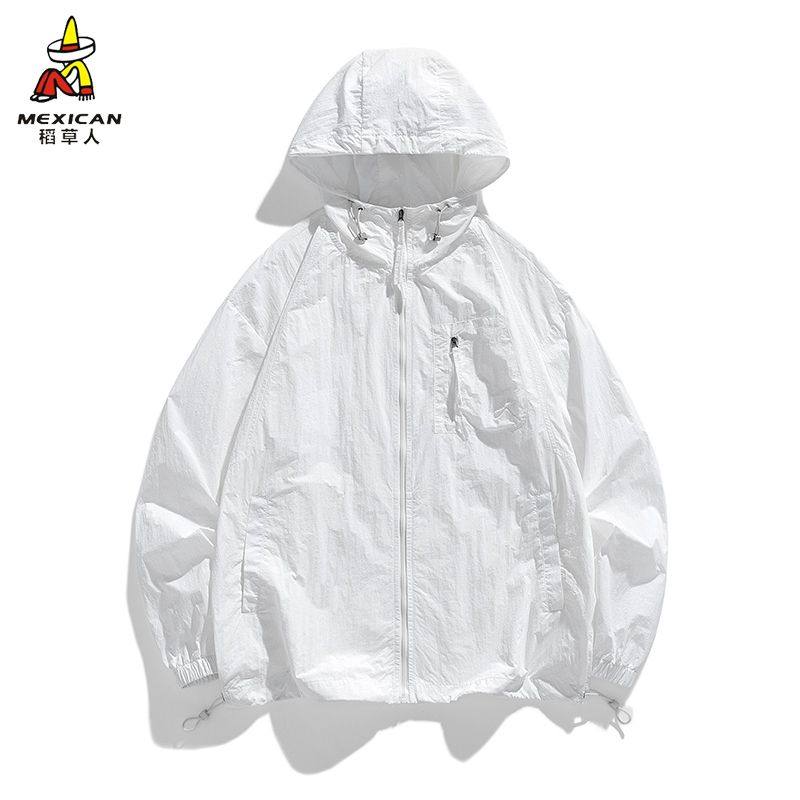 稻草人户外防晒衣男夏季新款潮流宽松防晒服超薄透气速干皮肤衣男